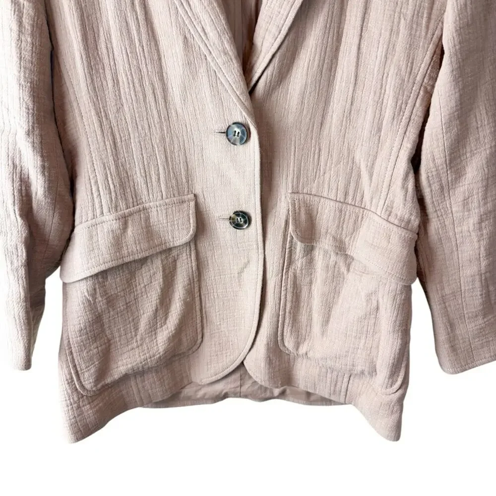 Madewell Cotton-Linen Relaxed‎ Larsen Blazer